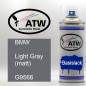 Preview: BMW, Light Gray (matt), G9566: 400ml Sprühdose, von ATW Autoteile West.